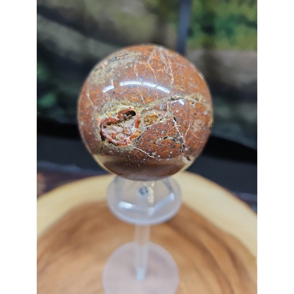 Natural Vesuvianite Agate Carnelian Crystal Geode Sphere Ball Healing
